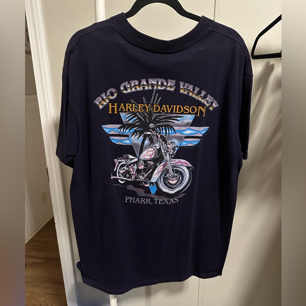 Vintage Harley Davidson Navy Shortsleeve Tee Shirt size XL